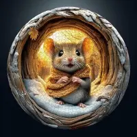 Karma Ronde legpuzzel van 1000 stukjes met 3D-grotmuis ontwerp