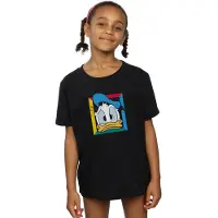 Disney Meisjes Donald Duck Paniekerig Katoenen T-Shirt (Zwart)