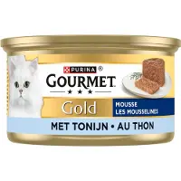 Gourmet 24x Gold Kattenvoer Nat Mousse Tonijn 85 gr