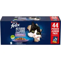 Purina Elke Dag Feest in Gelei Mix Selectie - Kattenvoer Natvoer - Tonijn Zalm Rund & Kip - 44 x 85 g