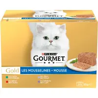 Gourmet Gold Mousse - Kattenvoer Natvoer - Konijn Rund Kalf & Lam - 24 x 85 g
