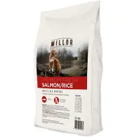 Millor Premium Extruded, vers voer voor volwassen katten, met zalm en rijst