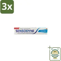 Sensodyne 3 x - Tandpasta - Cool Mint - Gevoelige Tanden - 75 ml - Grootverpakking - Gevoelige Tanden - Tandgevoeligheid - Cool Mint - Tandpasta - Tandgevoeligheid Verlichten