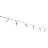 QAZQA Modern railsysteem wit met 6 spots beige 1-fase - Slimline Uzzy