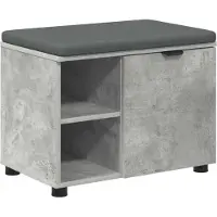 vidaXL Hallenbank Beton Grijs 60 x 38 x 46 cm Geengineerd Hout en Stof