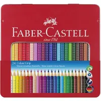Faber-Castell - Coloured pencil Colour Grip tin of 24 (112423)