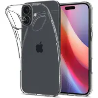 Spigen Liquid Doorzichtig iPhone 16 Plus Hoesje Transparant