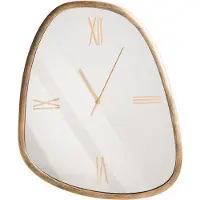 Beliani CASTALLA - Wandklok - Donkerbruin/Zilver - Glas