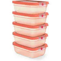 EMSA oneClick N1231800, Sada, Rechthoekig, 1,2 liter, Oranje, Duitsland, 1,31 kg