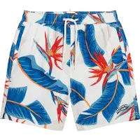 Superdry Gerecyclede Hawaïaanse Zwemshort - 43 cm Wit Grootte: XL