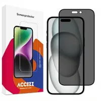 Accezz Gehard Glas Privacy Screenprotector voor de Apple iPhone 14 Pro / 15 / 16