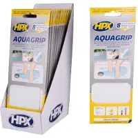 Hpx Aquagrip anti-slip stroken 20 x 240mm / 8 stuks / transparant