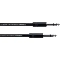 Cordial 14816 Jackplug Audio Aansluitkabel [1x Jackplug male 6,3 mm (stereo) - 1x Jackplug male 6,3 mm (stereo)] 1.50 m Zwart PVC-mantel, Verdraaid
