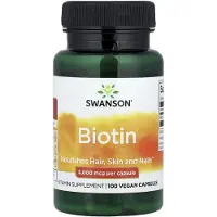 Swanson Health , Biotine, 5,000 mcg, 100 Capsules