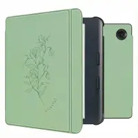 IMoshion Design Slim Hard Case Sleepcover met stand voor de Kobo Libra Colour - Floral Green