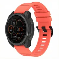 IMoshion QuickFit Stripe Siliconenbandje - Garmin 22 mm aansluiting - Oranje