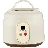 Eafc Mini Rijstkoker, lichtgeel | 1.8 L - 1-2 Porties | Hoogwaardige antiaanbaklaag coating - Met afspraaktimerfunctie - Premium pot | Handig formaat voor kleine huishoudens