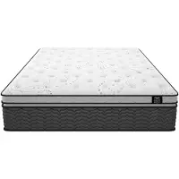Vente-unique Set 160 x 200 cm bedbodem met opbergruimte wit + hybride matras met pocketveren en ingebouwde tophybride matras dikte 30 cm - GAMIANI van YSMÉE