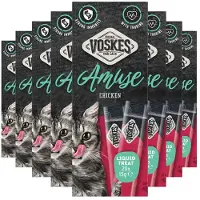 Voskes 8x Kattensnack Liquid Treat Kip 20x15 Gr