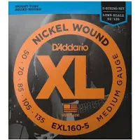 D'Addario EXL160-5 Basgitaar Snares 5-snarig 50-135