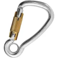 Kong Italy Carbon Harness Autoblock Round Eyelet Karabijnhaak Zilver