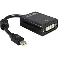 DeLOCK 65098 Mini-displayport / DVI Adapter [1x Mini-DisplayPort stekker - 1x DVI-bus 24+5-polig] Zwart 0 mm
