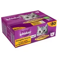 Whiskas 1+ Gevogelte Selectie in gelei - 80 x 85 g