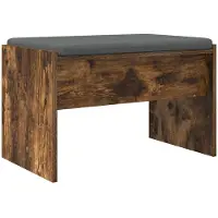 vidaXL Hallenbank met kussen Rook Eiken 63 x 38 x 40 cm
