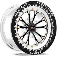 Weld Vitesse 15x10 / 5x4.75 BP / 7.5in. BS Black Wheel - Black Single Beadlock MT