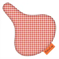 Bikecap Zadelhoes Checks red | Fietszadelhoes - Fietszadeldek - Stof en waterafstotend