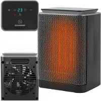 Kaminer 26374 LUMNI elektrische kachel, 1500 W, zwart