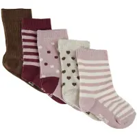 Minymo Socken - 5er-Pack - Rosa Rauch - - 31/34 - Socken