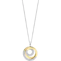 Ti sento Dames Hanger - 925 zilver - Zirkonia met geel verguld - 6851ZY