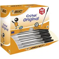 BIC Cristal Original Balpen Zwart 0,4 mm Medium 100 Stuks