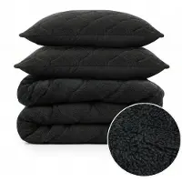 Sleeptime Lazy dekbed zonder overtrek Teddy incl. kussensloop - Zwart - 200x200