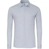 Desoto Slim Fit Jersey overhemd blauw, Stippen