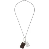 Emporio Armani Ketting donkerbruin / zilver
