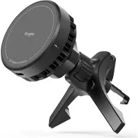 Ringke Qi2 Peltier - 25W - Magnetische Telefoonhouder Ventilatierooster Auto - Compatibel met MagSafe - Ingebouwde Koelventilator - Zwart