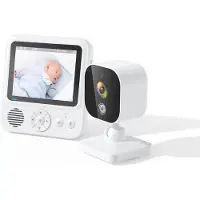 INF Videomonitor met camera 2.4G transmissie, babyfoon met 2-weg audio, infrarood nachtzicht