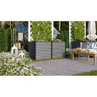 Vitavia Tuinkas Linus 858 - Graniet/zwart - 96x188x86 Cm