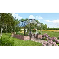 Pergart Tuinkas Cassandra 9900 - Veiligheidsglas 3mm - Zwart - 257x385x249cm