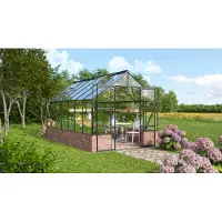 Pergart Tuinkas Cassandra 11500 - Veiligheidsglas 3mm - Zwart - 257x448x249cm