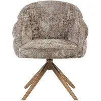 Starfurn Eetkamerstoel Bella - Taupe/Brons - Draaibaar - Set van 2