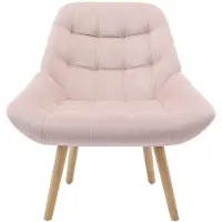 Vente-unique Fauteuil in roze fluweel LUOSTO