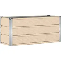 vidaXL Plantenbak Ivoor 100 x 40 x 45 cm Staal