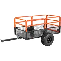 Vevor Dump Trailer, 800,59 kg, ATV UTV Trailer Stalen Trekkiepwagen met Verwijderbare Achterklep, Tuintrailer voor Grasmaaiers, Tractoren en Tuinafval