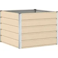 vidaXL Plantenbak Ivoor 100 x 100 x 75 cm Staal