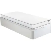 Vente-unique Set 90 x 190 cm bedbodem met opbergruimte wit + schuimmatras 12 cm dik - ASTYANAX II van YSMÉE