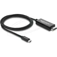 DeLOCK Coaxial USB Type-C to HDMI cable (DP Alt Mode) 4K 60 Hz with braided coating 1 m
