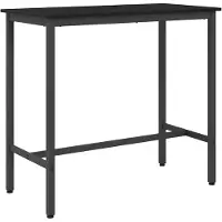 vidaXL Tafel Zwart Eiken 100 x 50 x 90,5 cm Engineered hout en staal